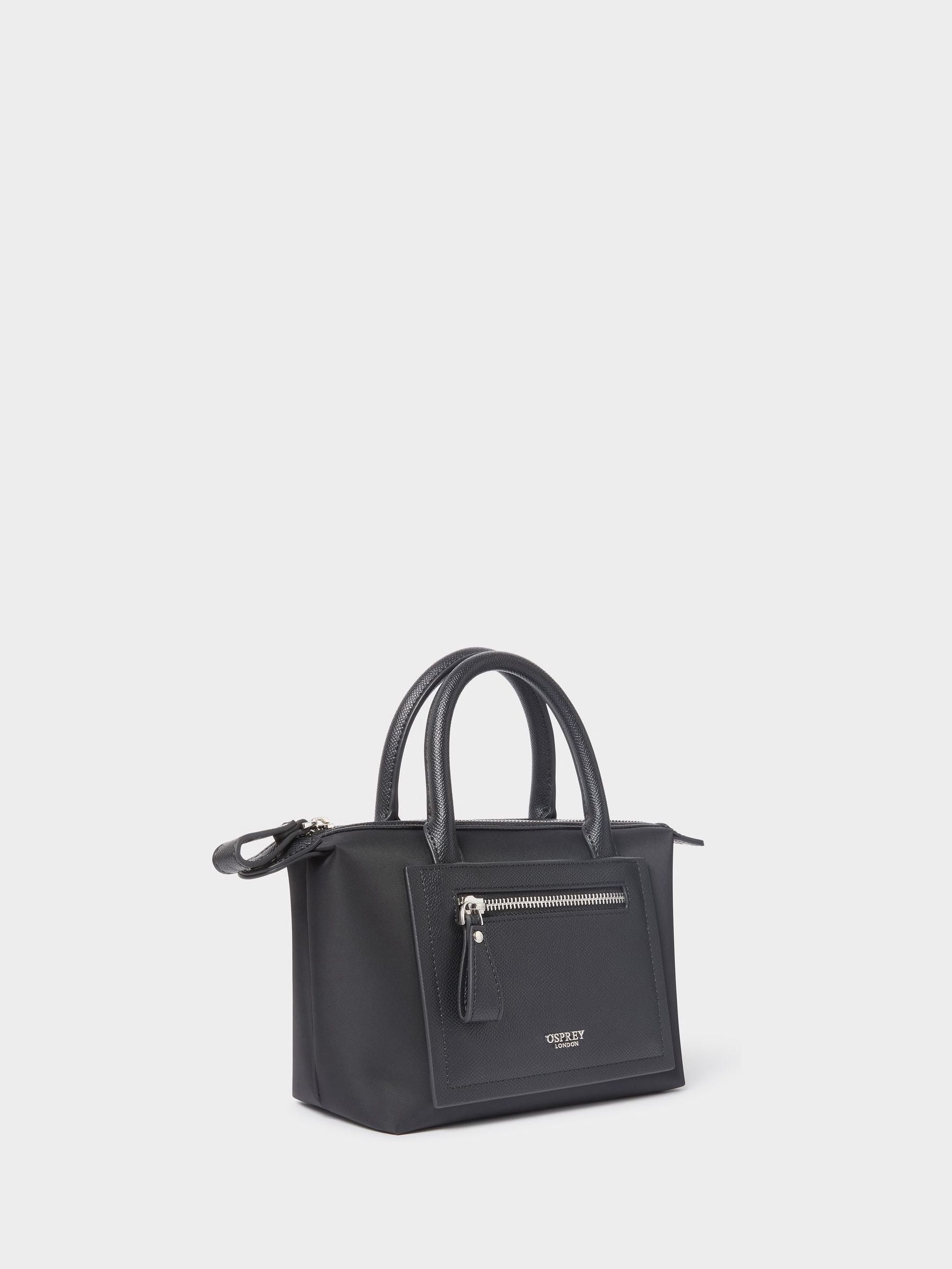 Osprey London black Mini Linear tote bag, imported from the UK