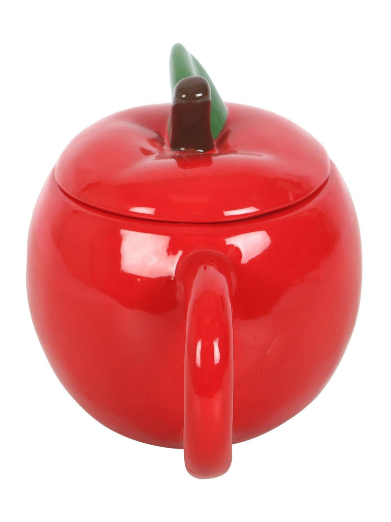 Something Different red apple shaped lidded ceramic mug 550ml, imported from the UK