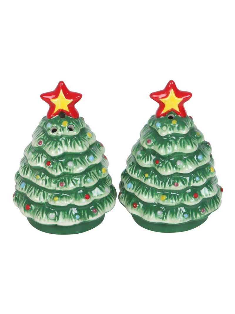 Something Different ceramic Christmas tree salt and pepper shakers, imported from the UK