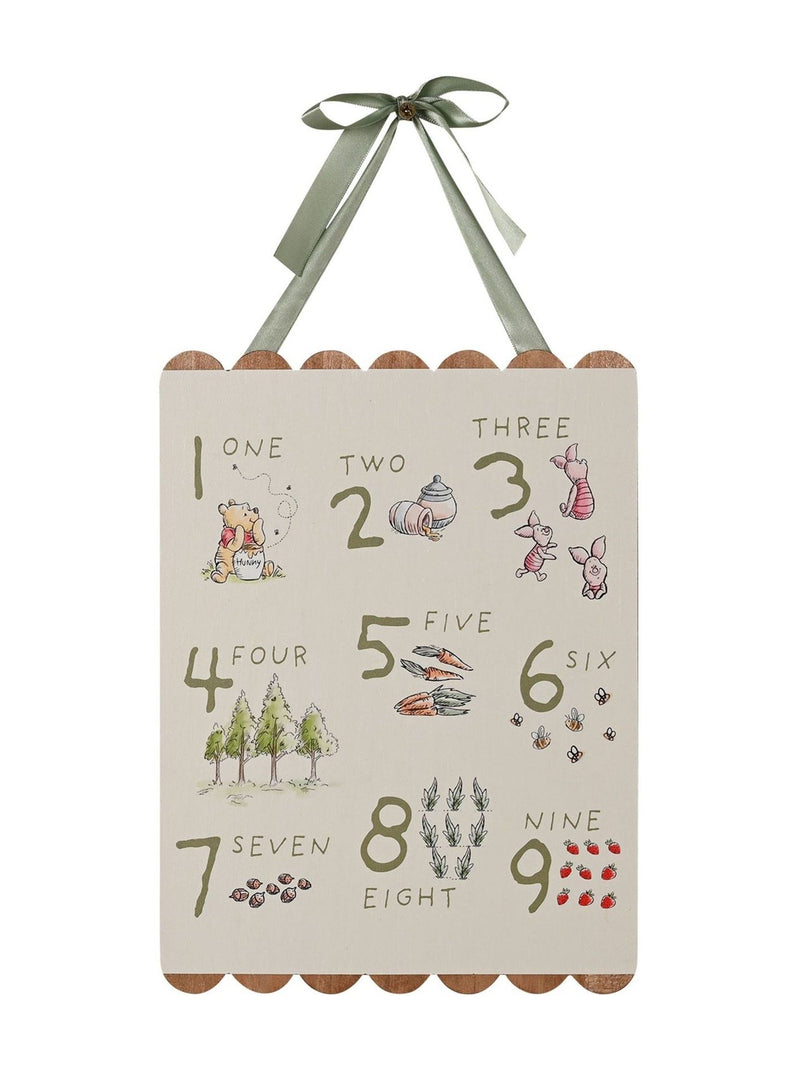 Widdop Off White Pooh counting plaque, imported from the UK