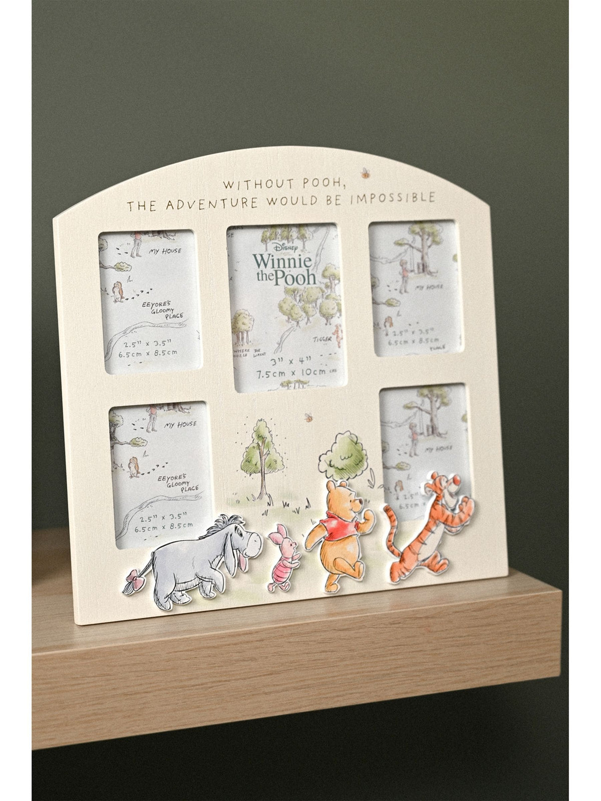 Widdop white Disney Winnie the Pooh multi-aperture photo frame - British product
