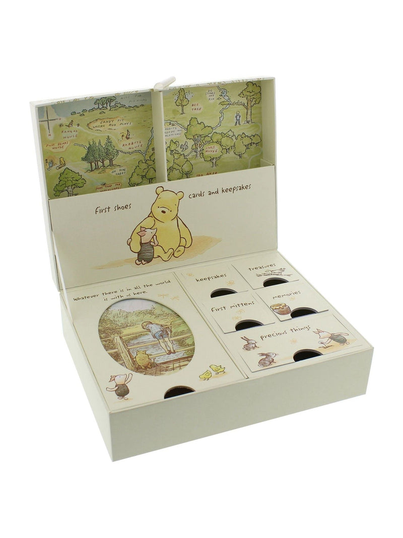 Widdop Disney Pooh heritage keepsake box with compartments, imported from the UK