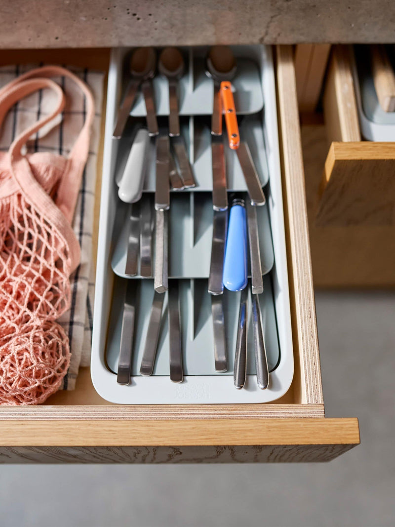 Joseph Joseph tiered cutlery organiser in Light Stone, large (British brand)