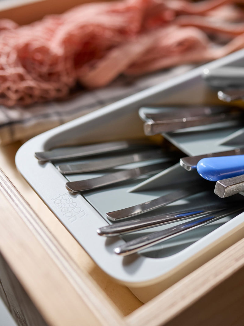 Joseph Joseph tiered cutlery organiser in Light Stone, large (British brand)