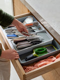 Joseph Joseph expanding cutlery tray with knife organiser - British product