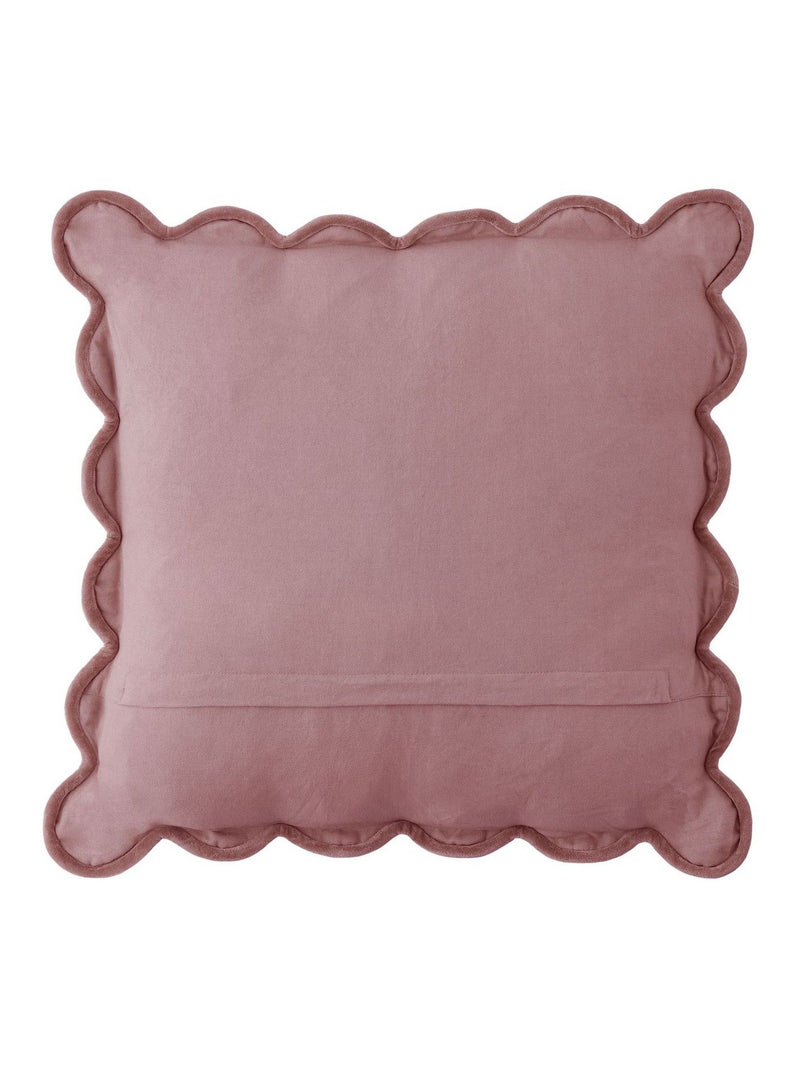 Laura Ashley Old Rose pink scalloped cushion 43x43cm (British brand)