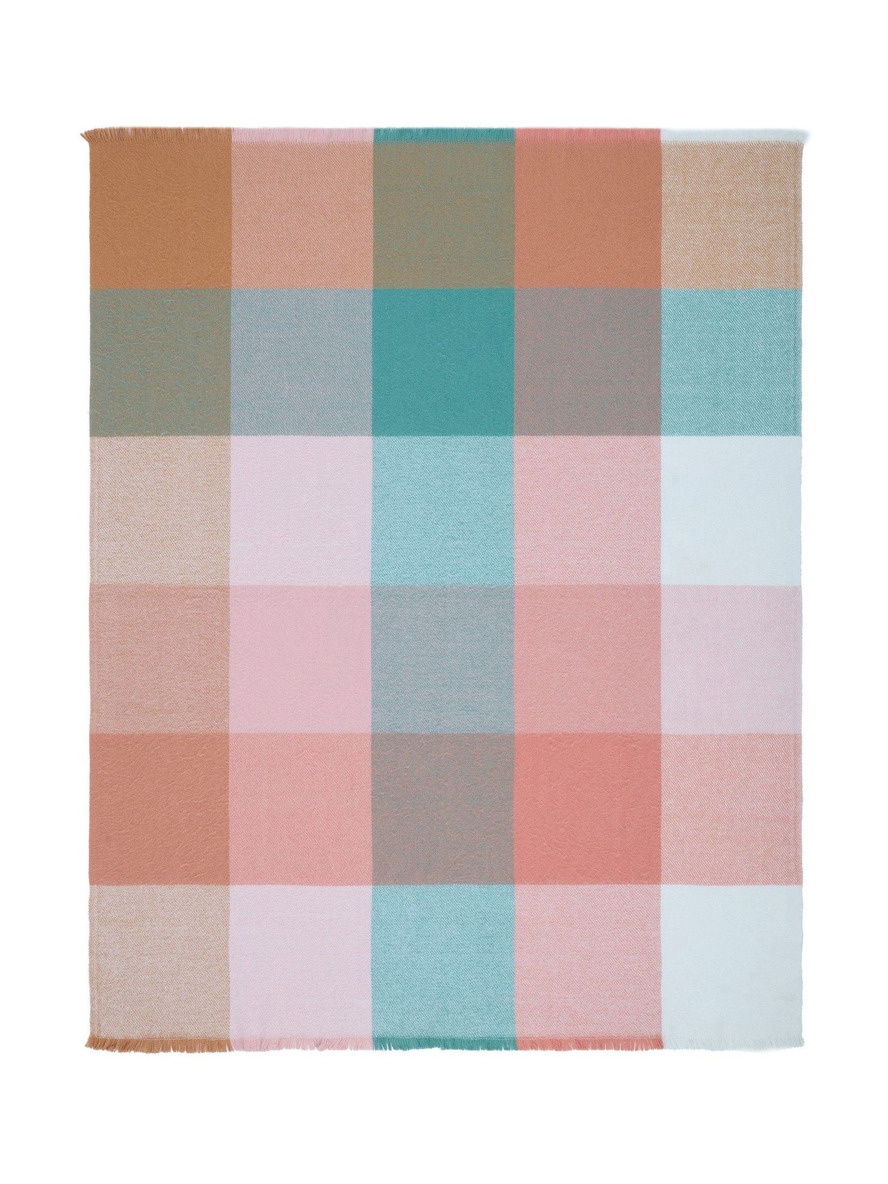 Laura Ashley multi zoey check throw 170x130cm, imported from the UK