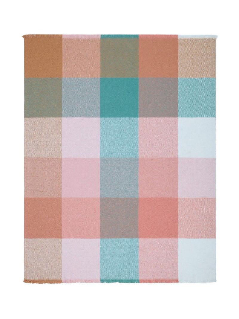 Laura Ashley multi zoey check throw 170x130cm, imported from the UK