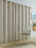 Laura Ashley green Wickham Stripe eyelet curtains, UK version