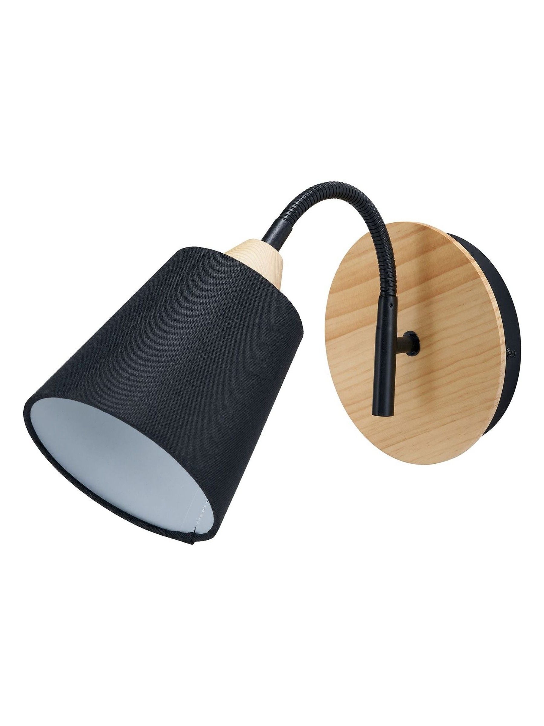 Pacific Juna wall light black fabric shade (British brand)