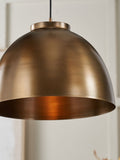 Pacific antique brass domed pendant ceiling light 129cm - British product