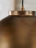 Pacific antique brass domed pendant ceiling light 129cm - British product