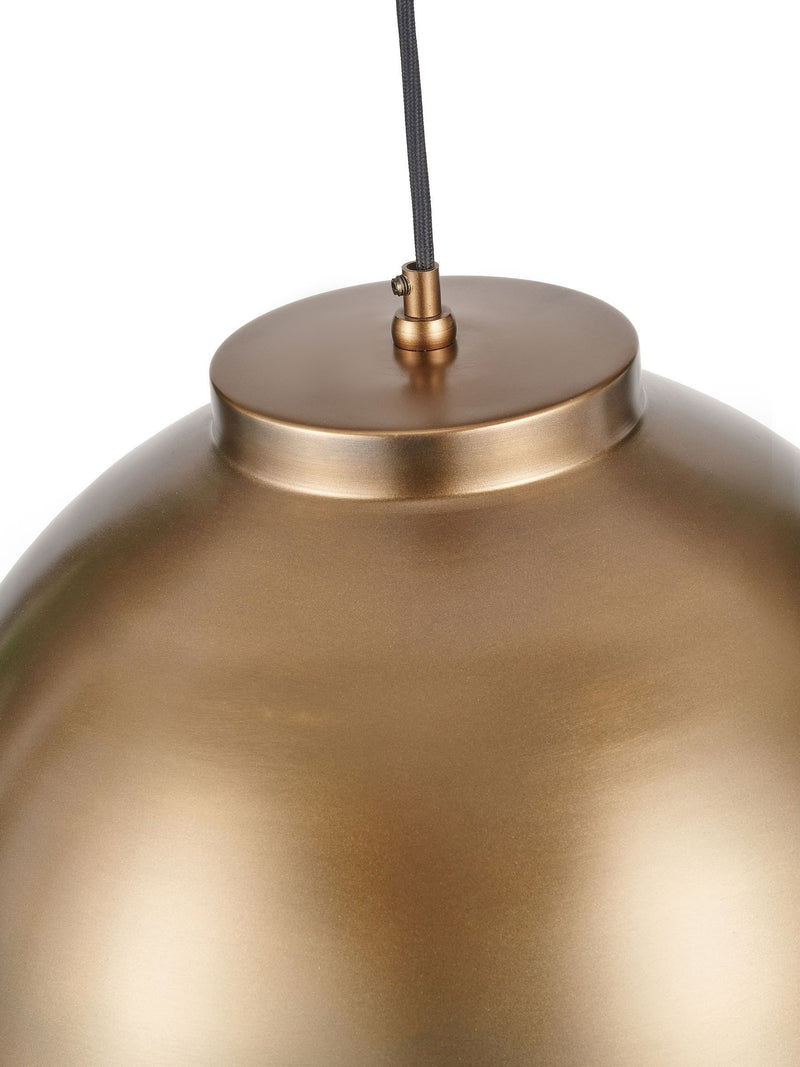 Pacific antique brass domed pendant ceiling light 129cm - British product