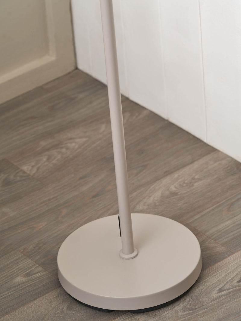 Finn metal cloche floor lamp with two heads grey finish - British product