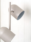 Finn metal cloche floor lamp with two heads grey finish - British product