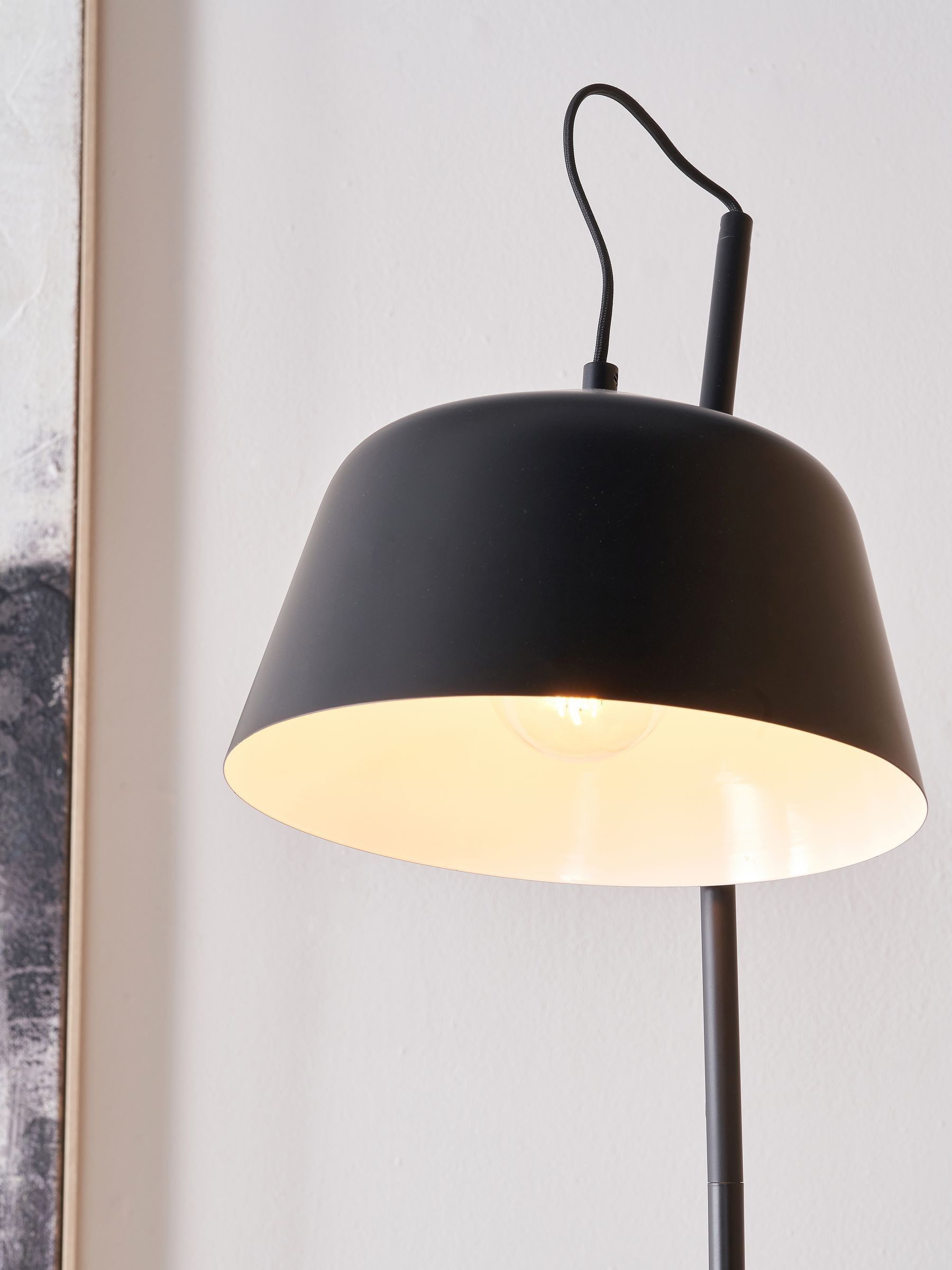 Pacific black retro task floor lamp 170cm, UK version