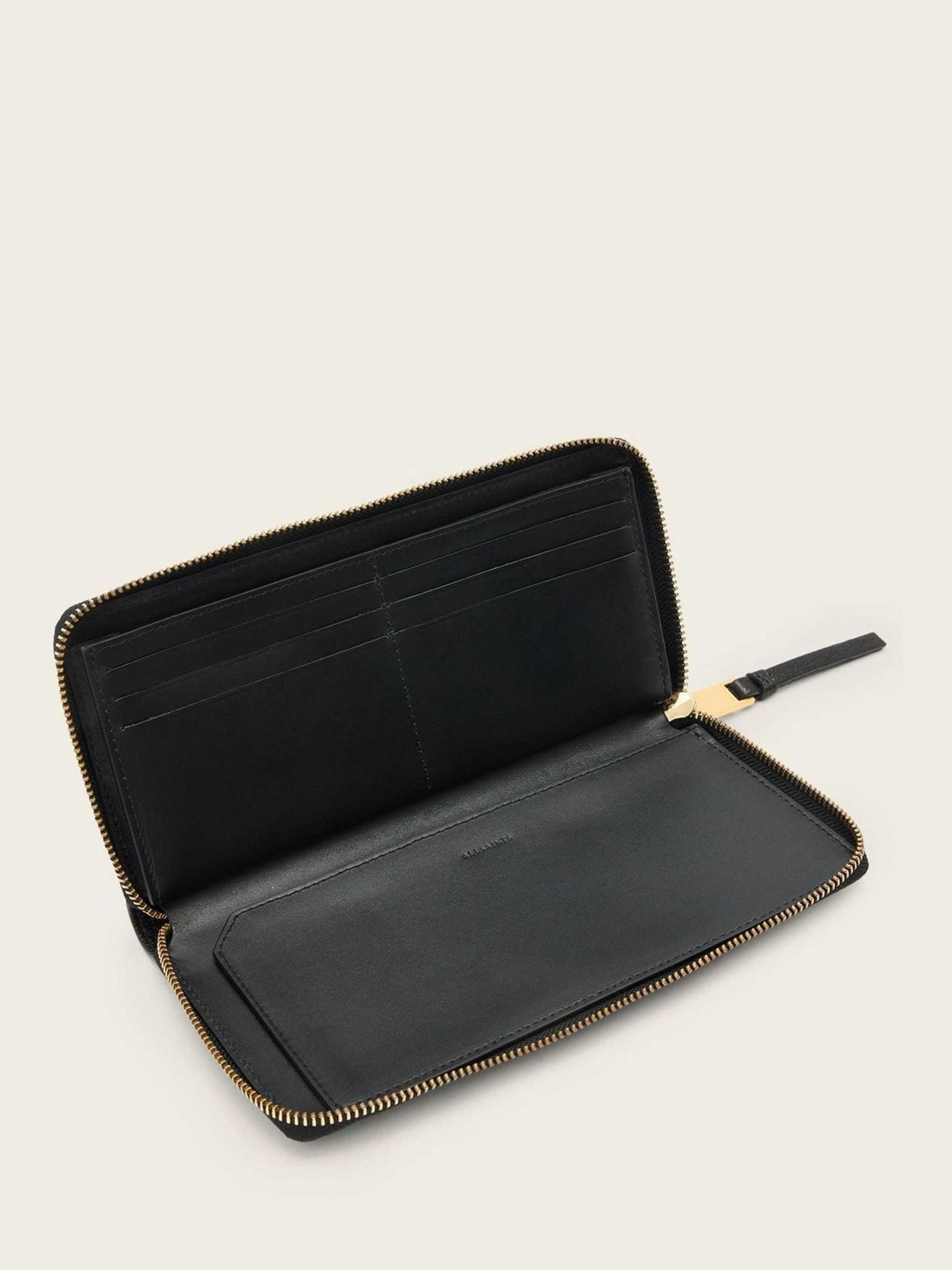 AllSaints black travel purse, imported from the UK