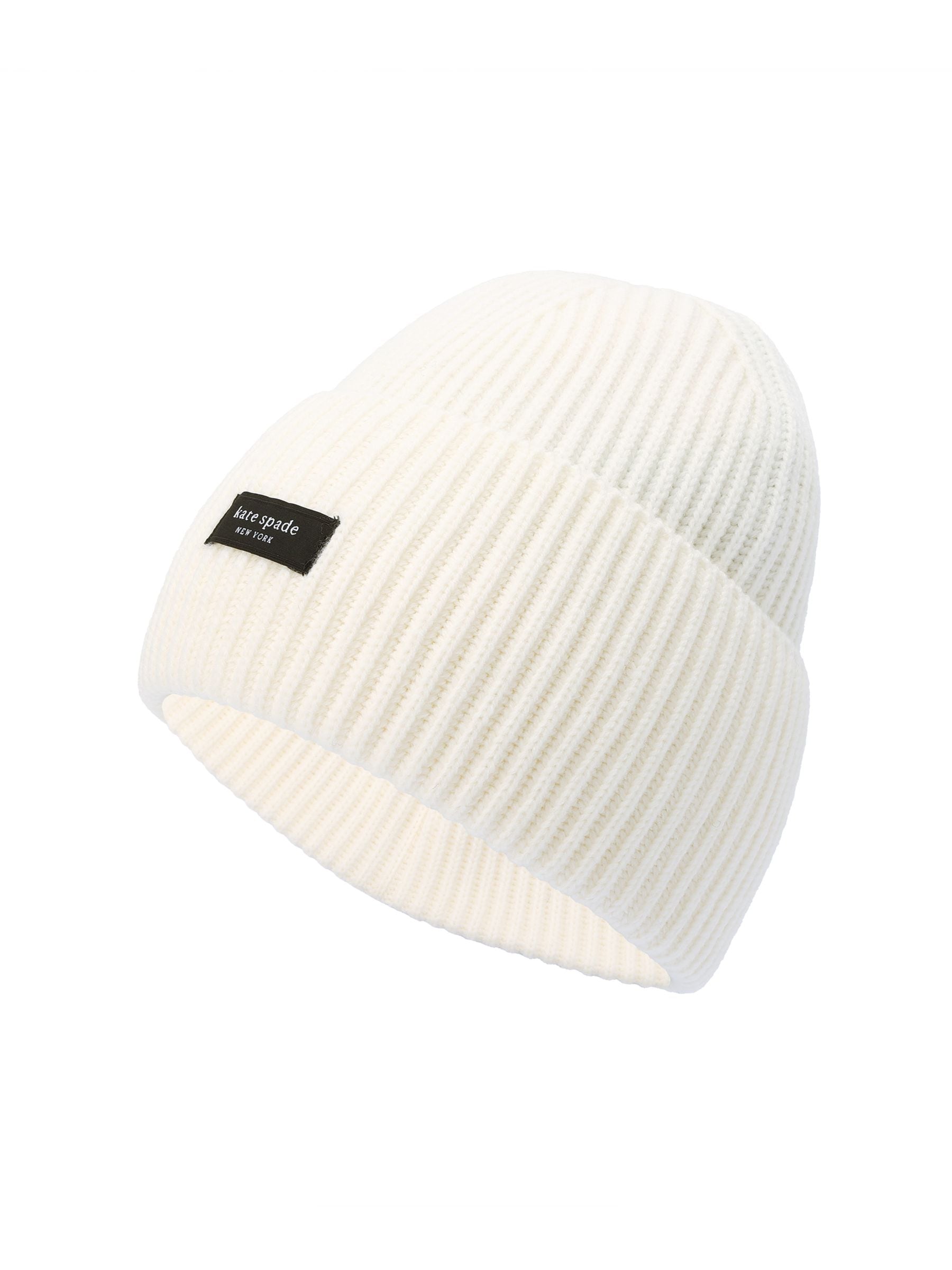 Kate Spade New York cream Sam Label beanie (British brand)