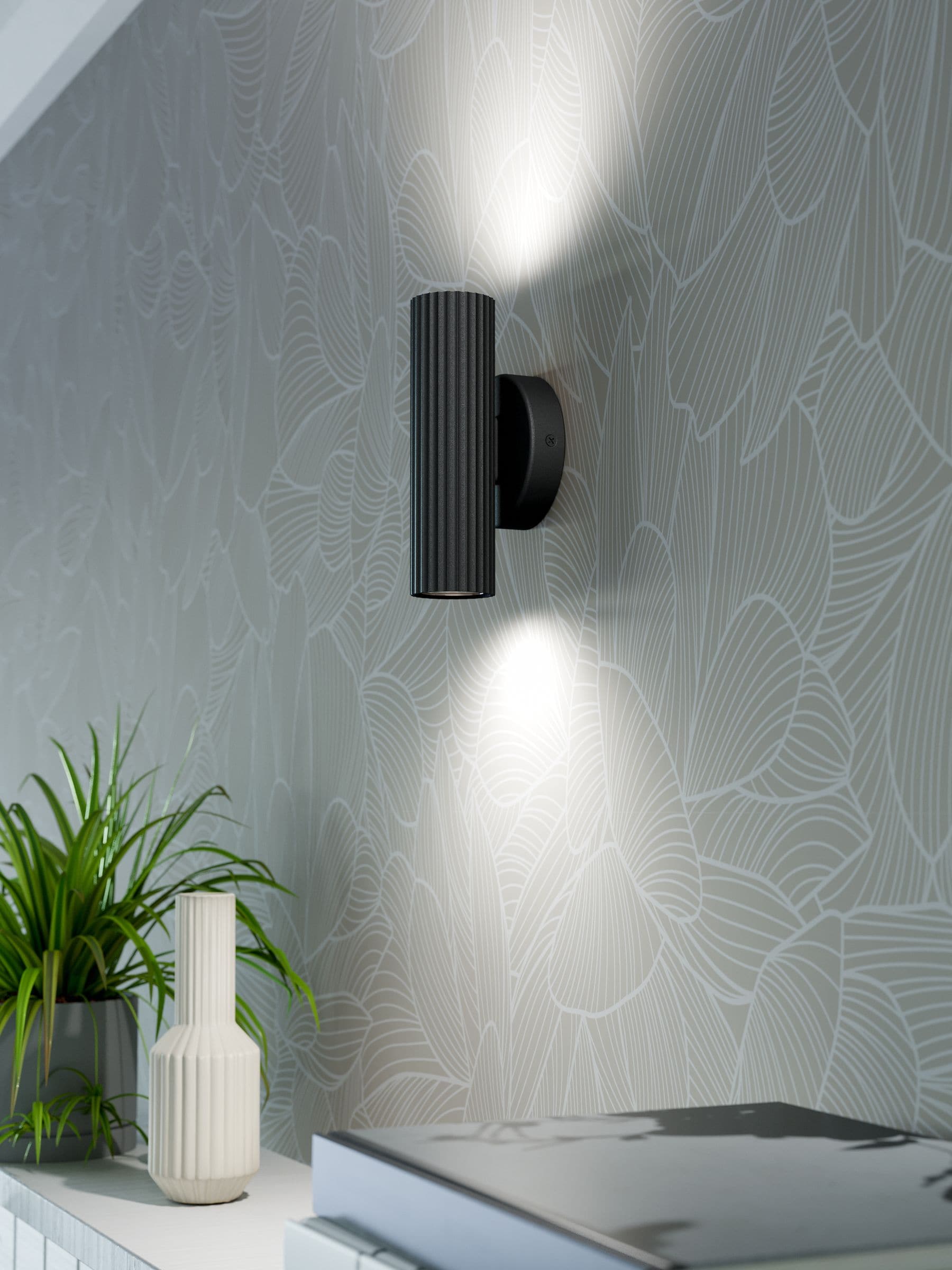 Eglo Portillo Bronze Metal Uplight and Downlight Wall Light