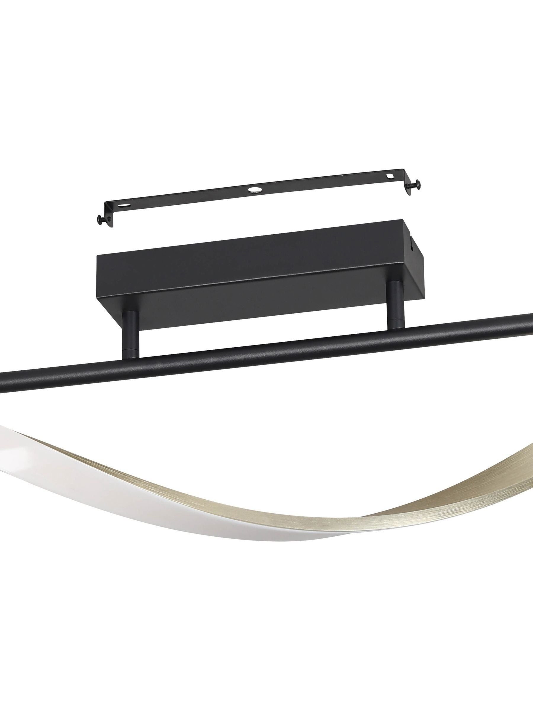 Eglo Conaprato modern ceiling light black brushed brass British brand
