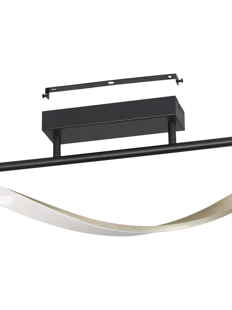 Eglo Conaprato modern ceiling light black brushed brass British brand