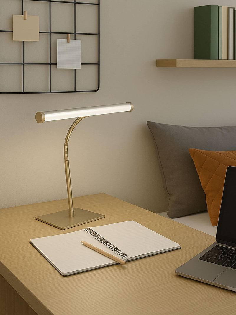 Eglo Satin Nickel Riccione LED Tuneable Desk Lamp