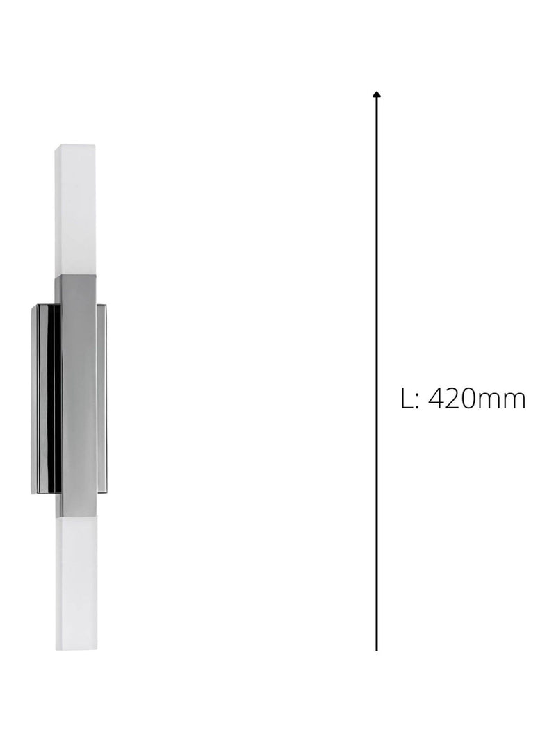 Eglo black bathroom mirror light with built-in LEDs - British product