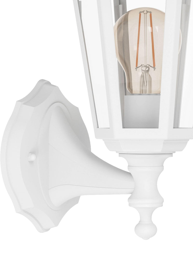 Eglo Olgiata-E outdoor wall light white plastic, imported from the UK