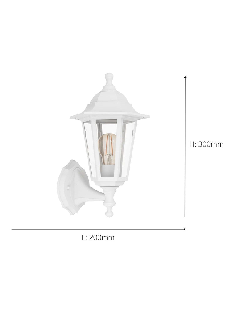 Eglo Olgiata-E outdoor wall light white plastic, imported from the UK