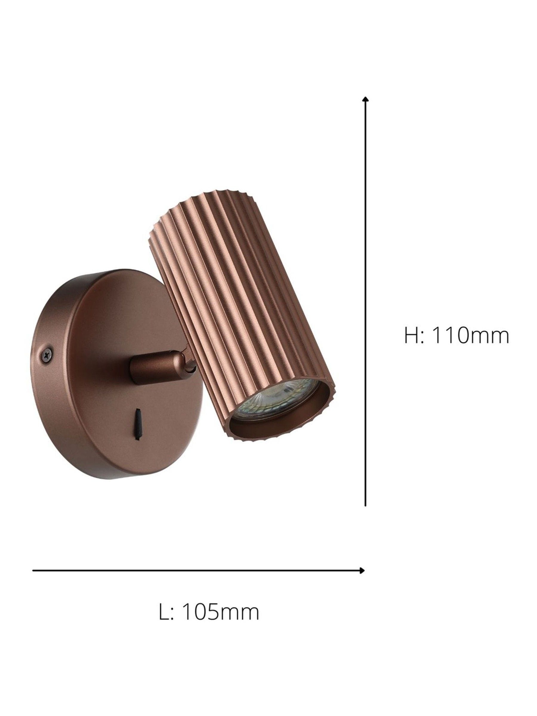 Eglo bronze wall spotlight, UK version
