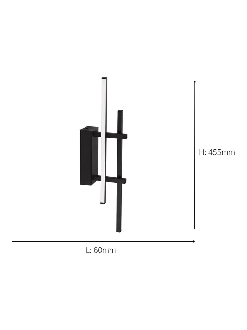 Eglo black linear LED wall light, imported from the UK