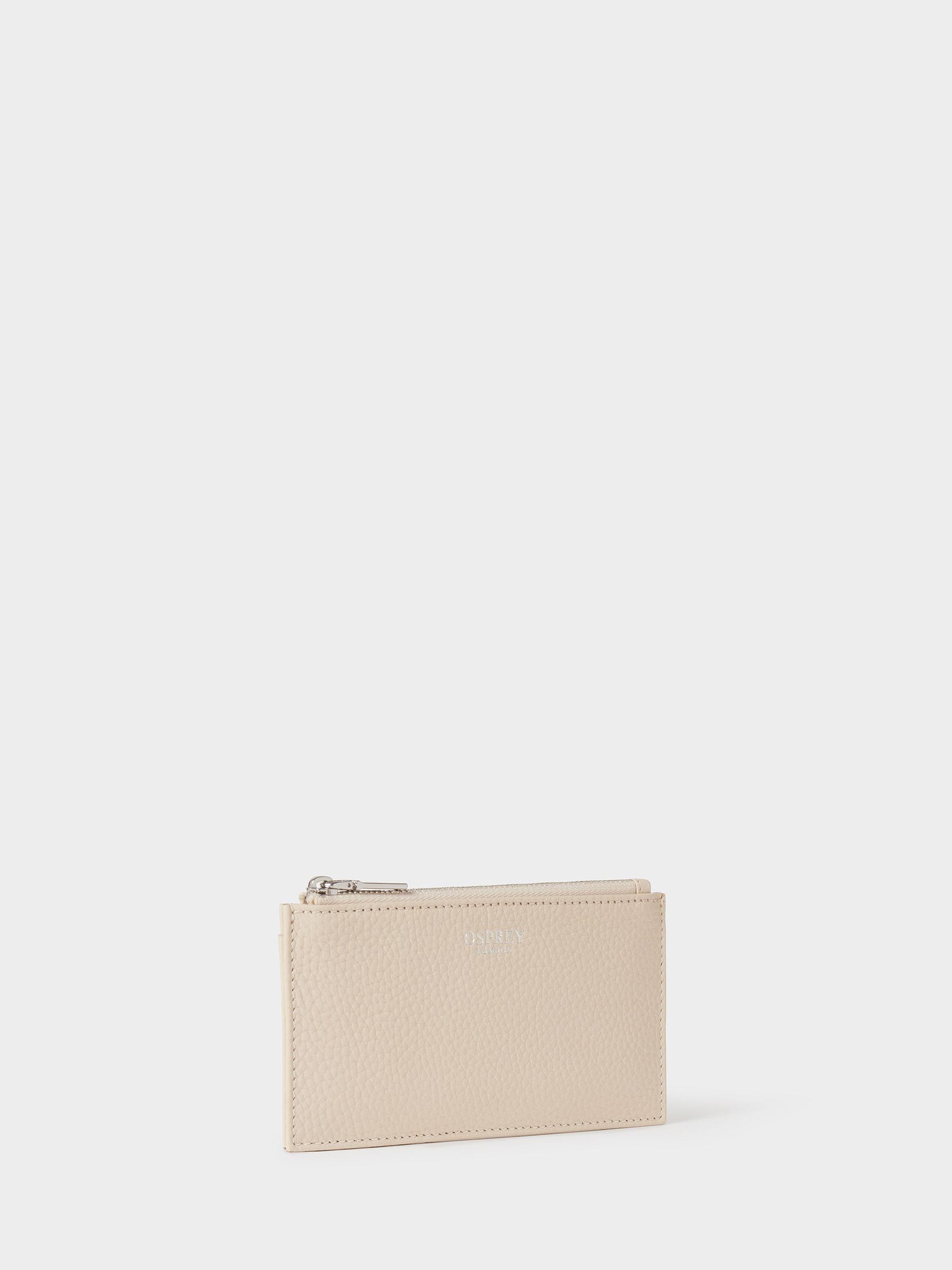 Osprey London Cream The Core small leather card pouch, UK version