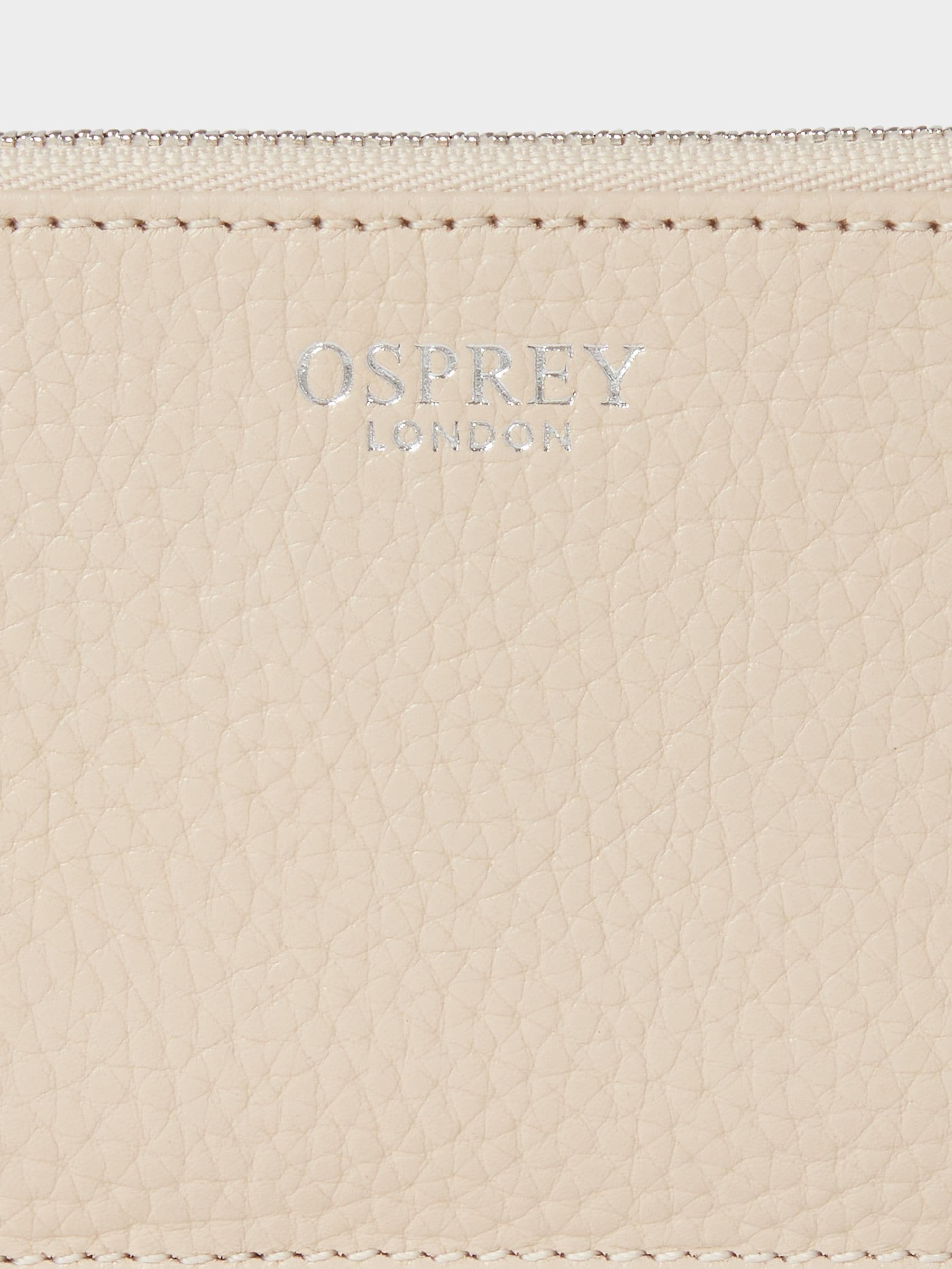 Osprey London Cream The Core small leather card pouch, UK version