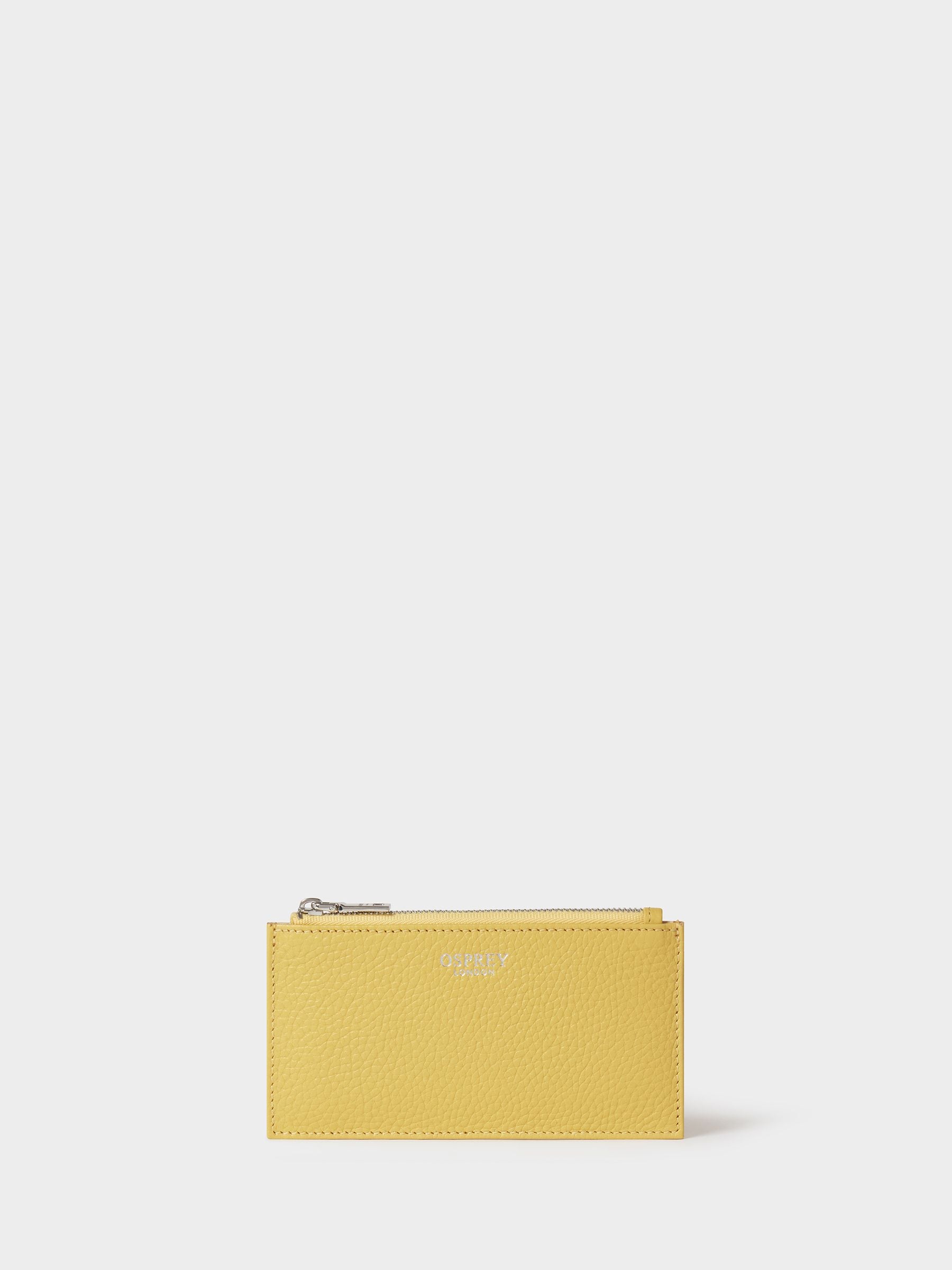 Osprey London Cream Core Small Leather Card Pouch