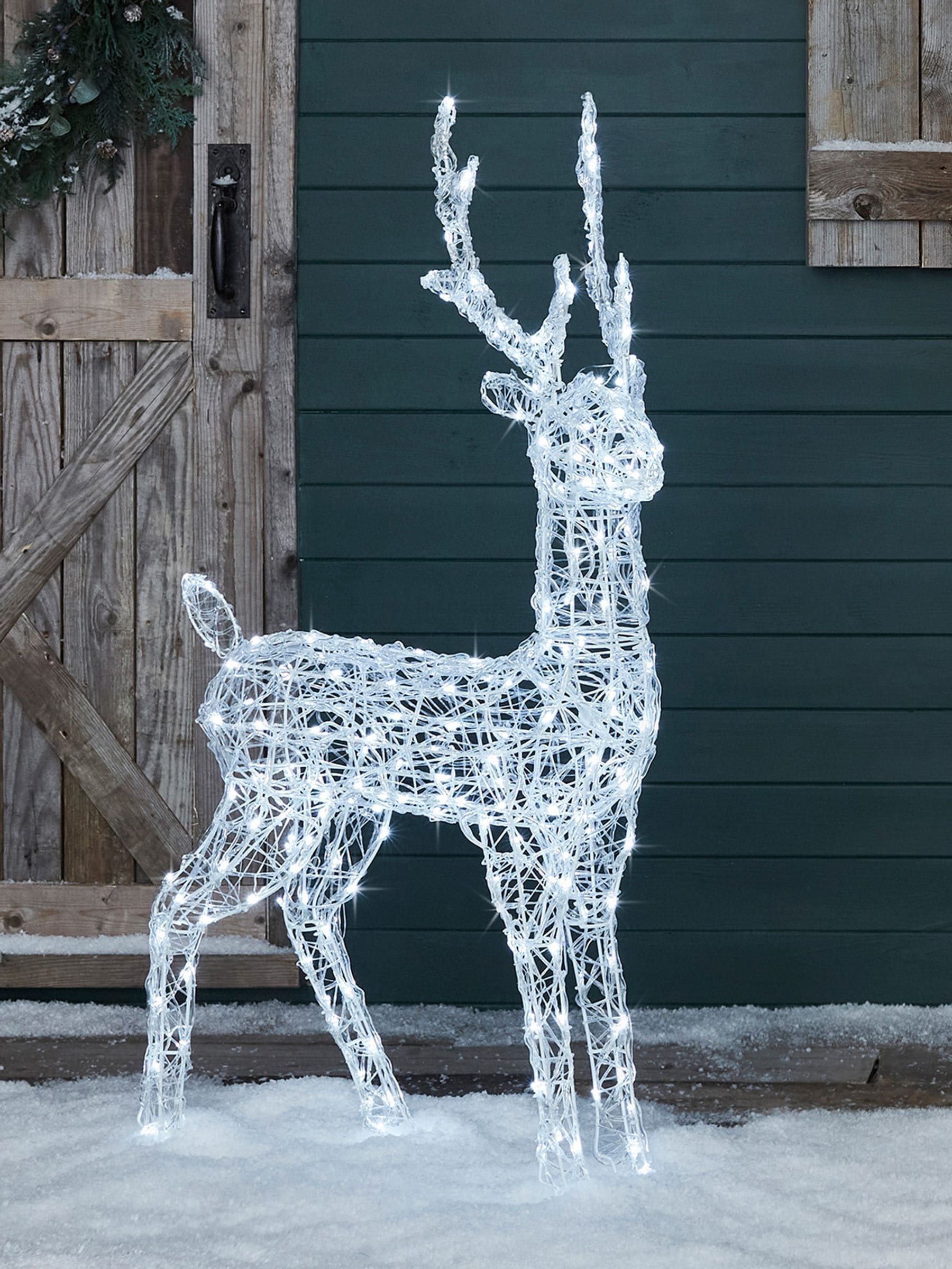 Lights4fun LED light-up reindeer 1.2m, imported from the UK