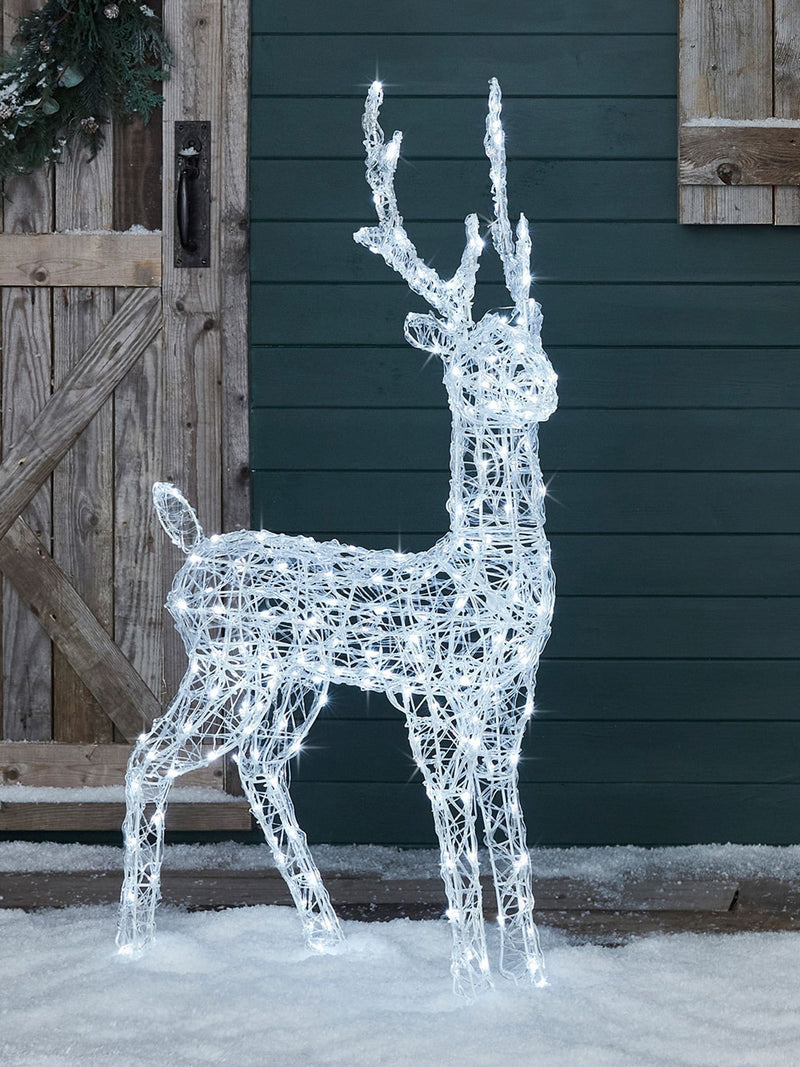 Lights4fun LED light-up reindeer 1.2m, imported from the UK
