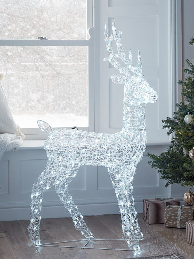 Lights4fun LED light-up reindeer 1.2m, imported from the UK