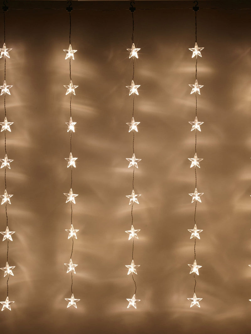 Lights4fun 40 warm white LED star curtain light decoration (British brand)