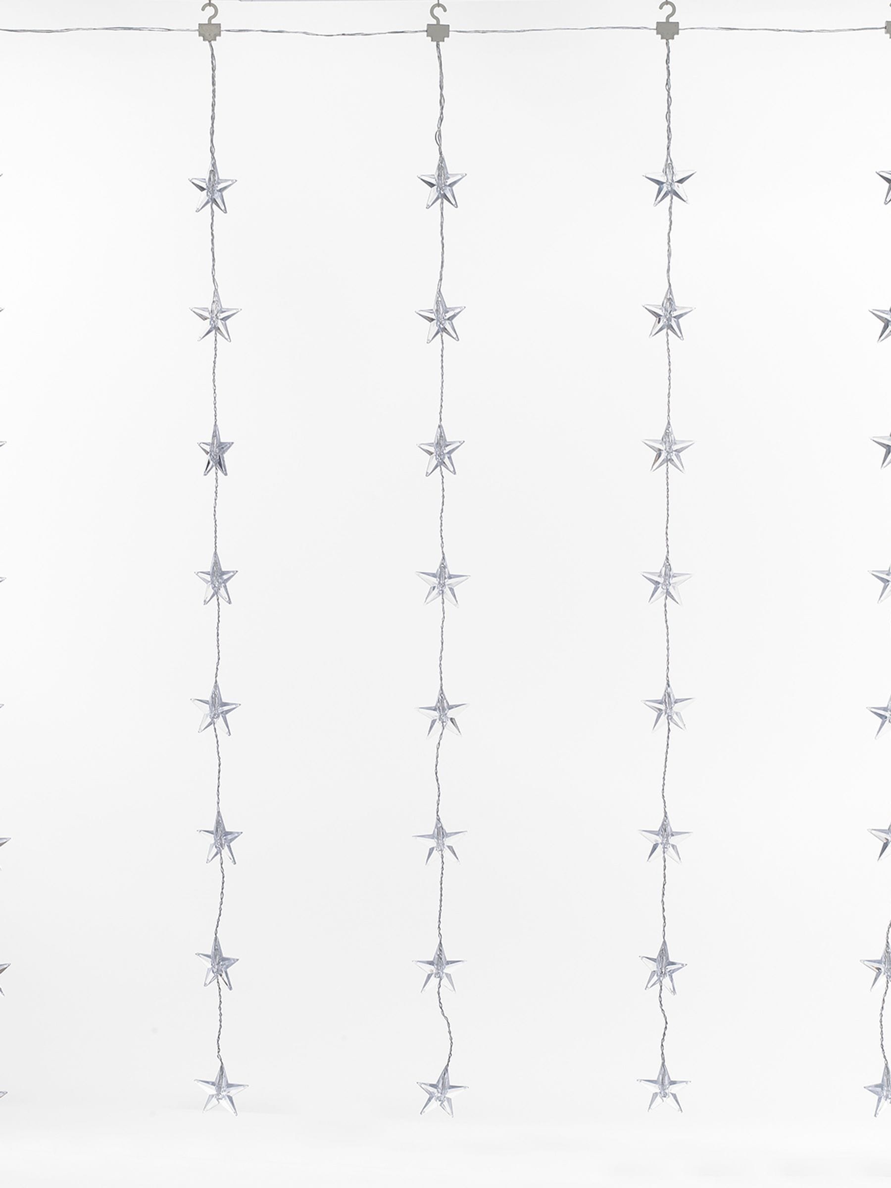 Lights4fun 40 warm white LED star curtain light decoration (British brand)