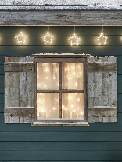 Next Lights4fun Osby Star Outdoor Christmas Light Mini Garland with 6 Warm White LED Stars 10cm- Buy online at McGrocer
