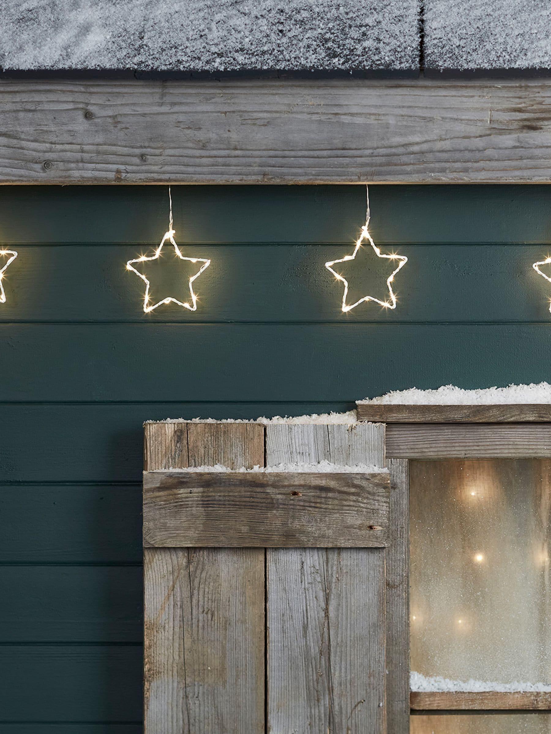 Lights4fun Osby Star outdoor light garland, UK version