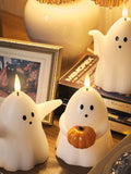 Lights4fun TruGlow ghost candle trio white black orange UK version