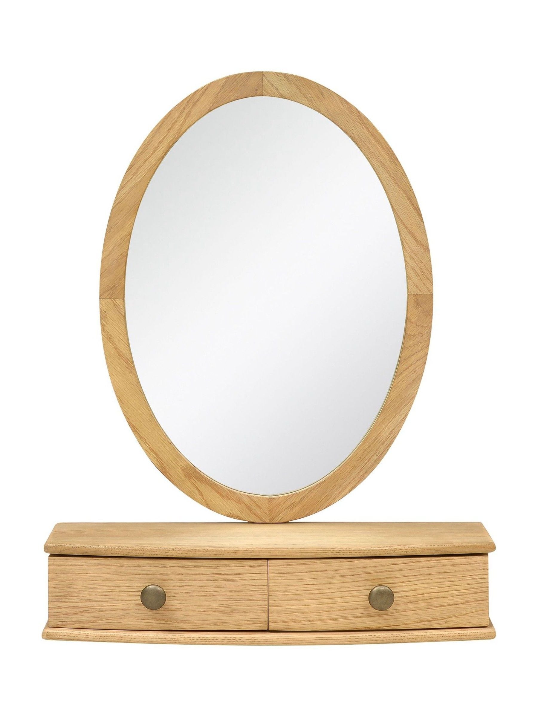 Cotswold Company white and silver oiled oak vanity mirror, UK version