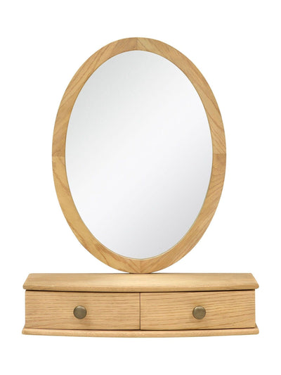 Next Cotswold Company White & Silver Winchcombe Oiled Oak Vanity Mirror 66x51x20cm- Buy online at McGrocer