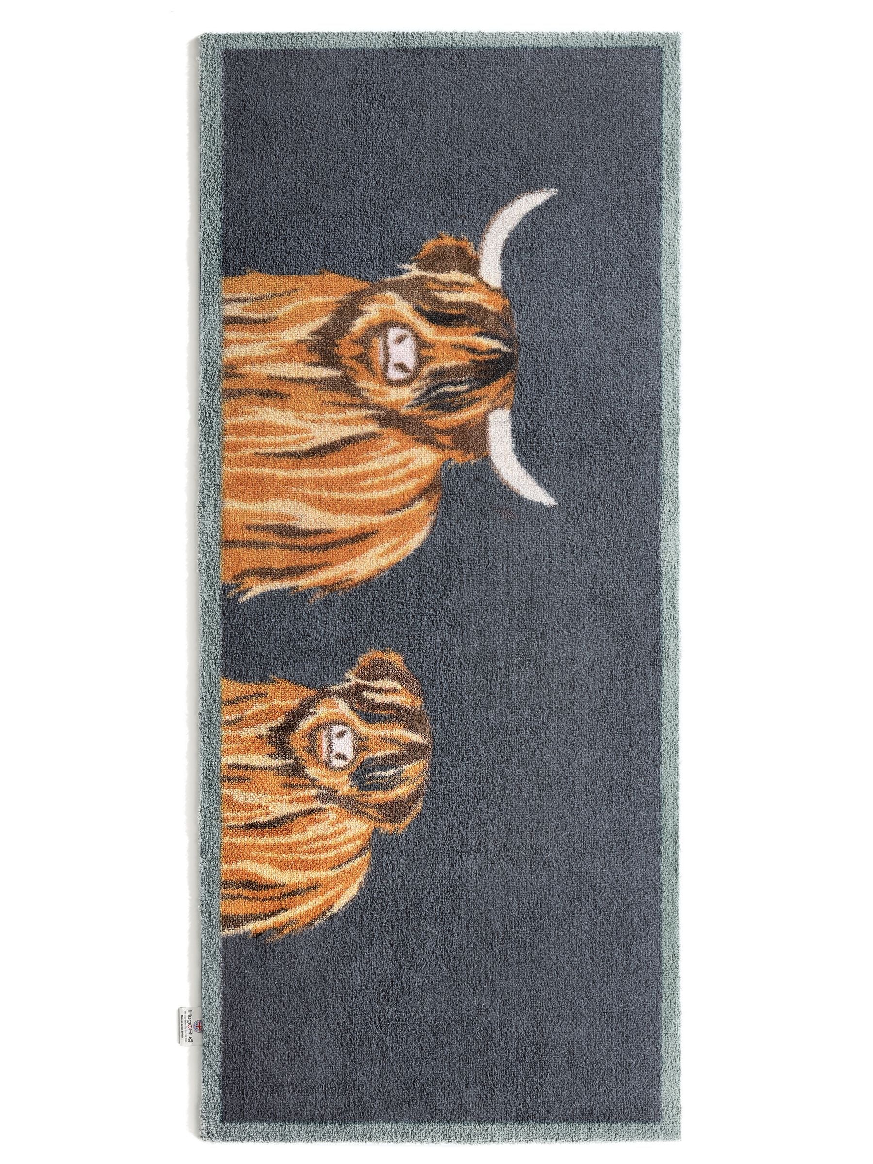 Hug Rug Navy Highland runner 65x150cm - British product