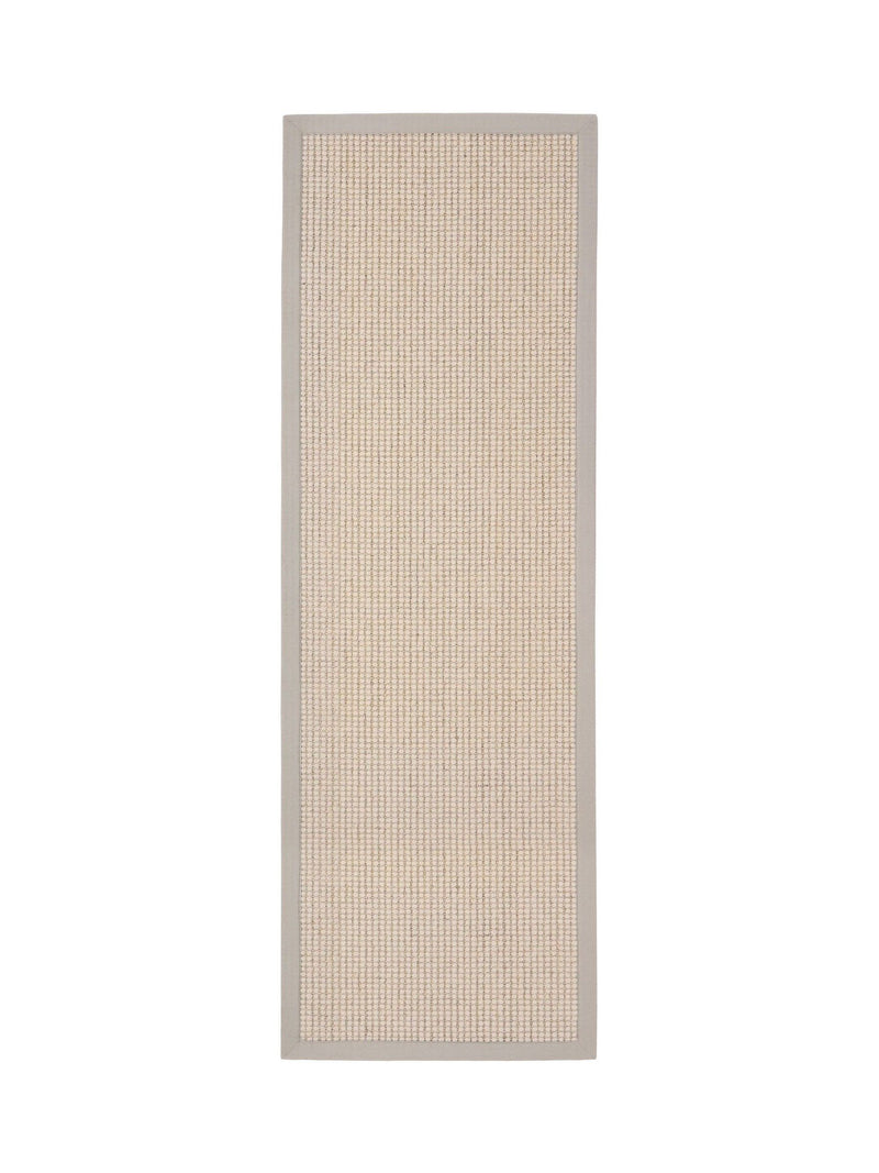 Origin Rugs soft grey sisal boucle runner 67x200cm, imported from the UK