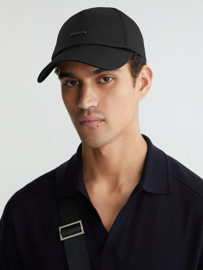 Next Reiss Black Emery Technical Logo Baseball Cap- Buy online at McGrocer