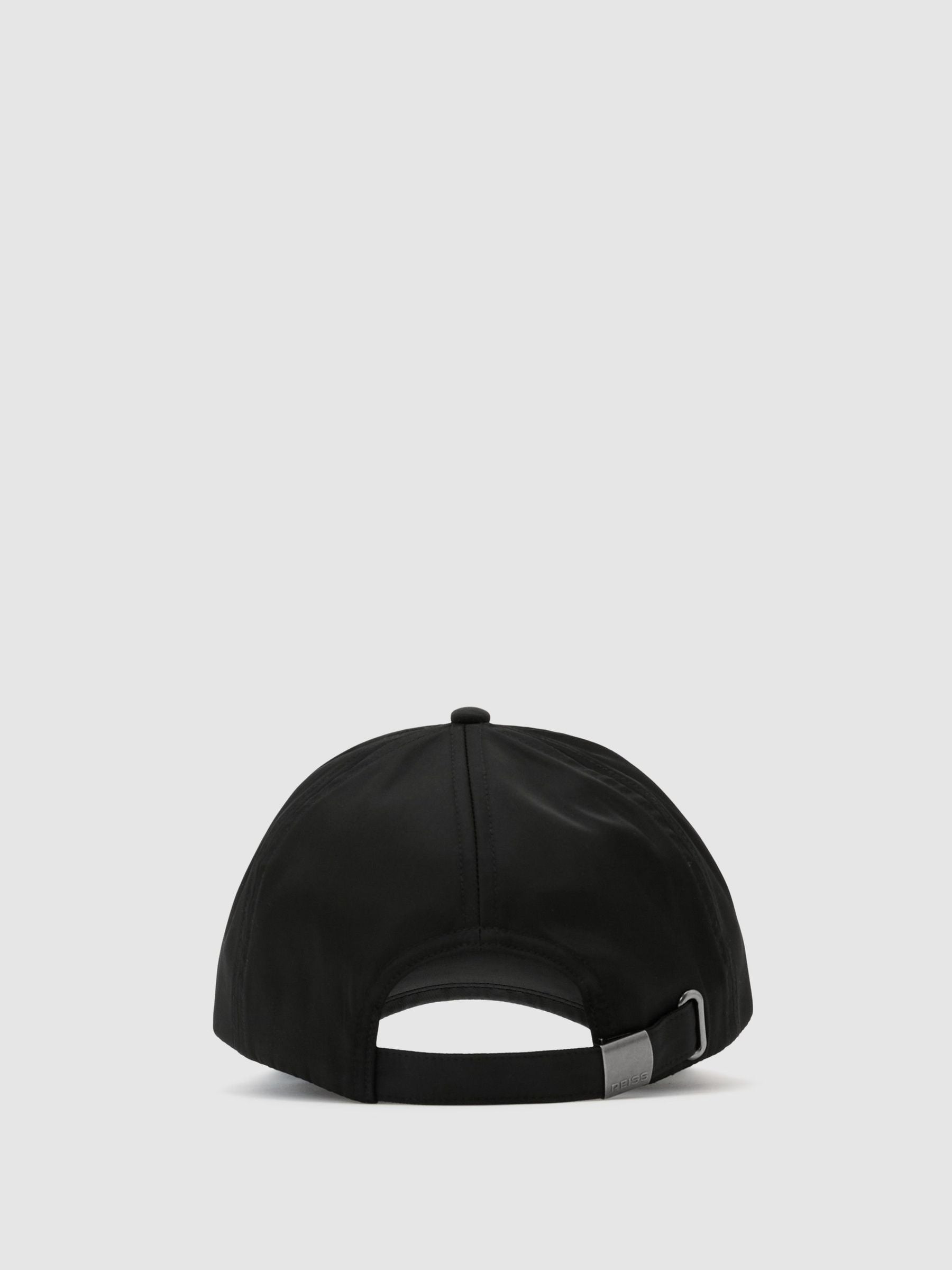 Reiss Black Emery technical baseball cap with adjustable strap (British brand)
