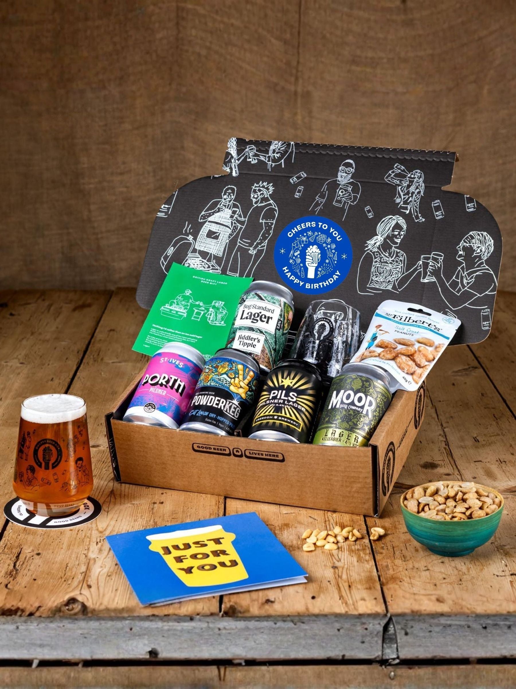 QWERTY Beer Box happy birthday beer hamper 2200g (British brand)
