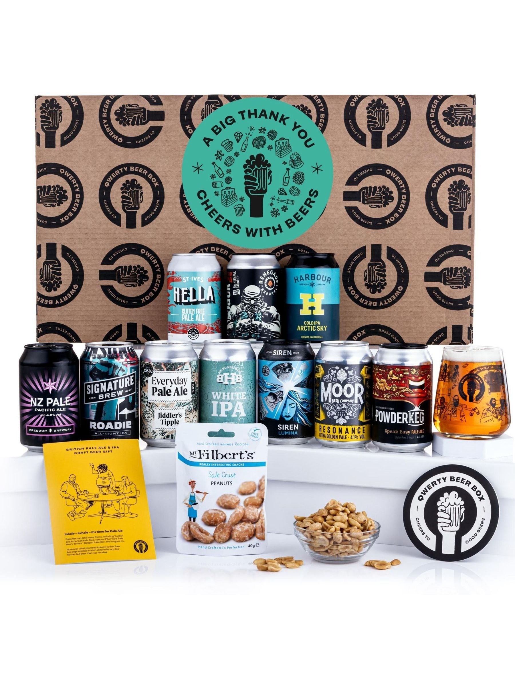 QWERTY Beer Box Thank You craft beer hamper 4900g - British product